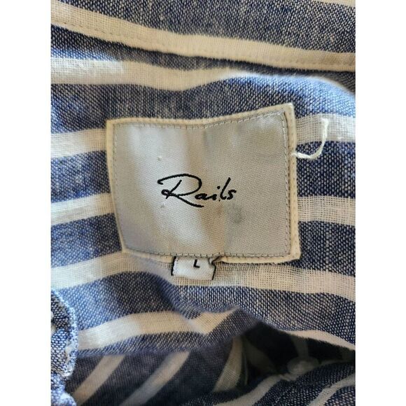 Rails Angelina Boracay Stripe Linen Dress Size Large - Picture 7 of 8